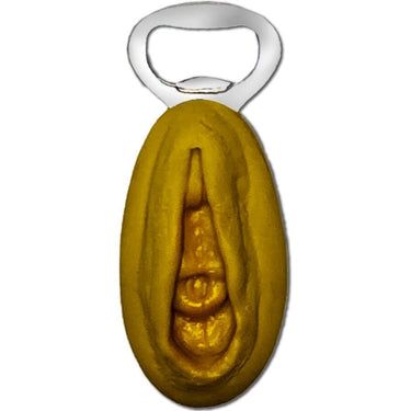 Apribottiglie Vagina Dorata di Argento per Addii al Celibato